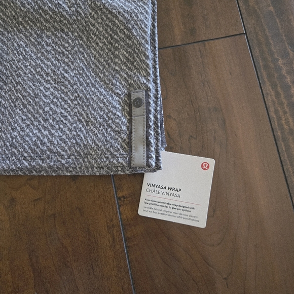 Lululemon Vinyasa Scarf Wrap Scarf Hazy Heather Heathered White Heathered Black - Picture 13 of 16